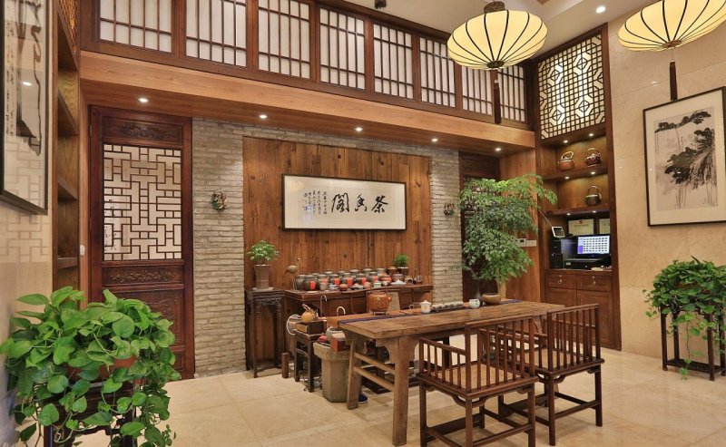 仿古茶樓裝修效果圖鑒賞