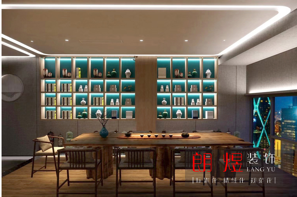 成都私人高端茶樓會(huì)所裝修效果圖