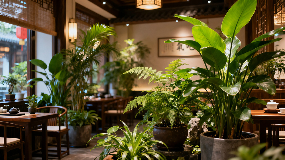 茶樓植物組合搭配